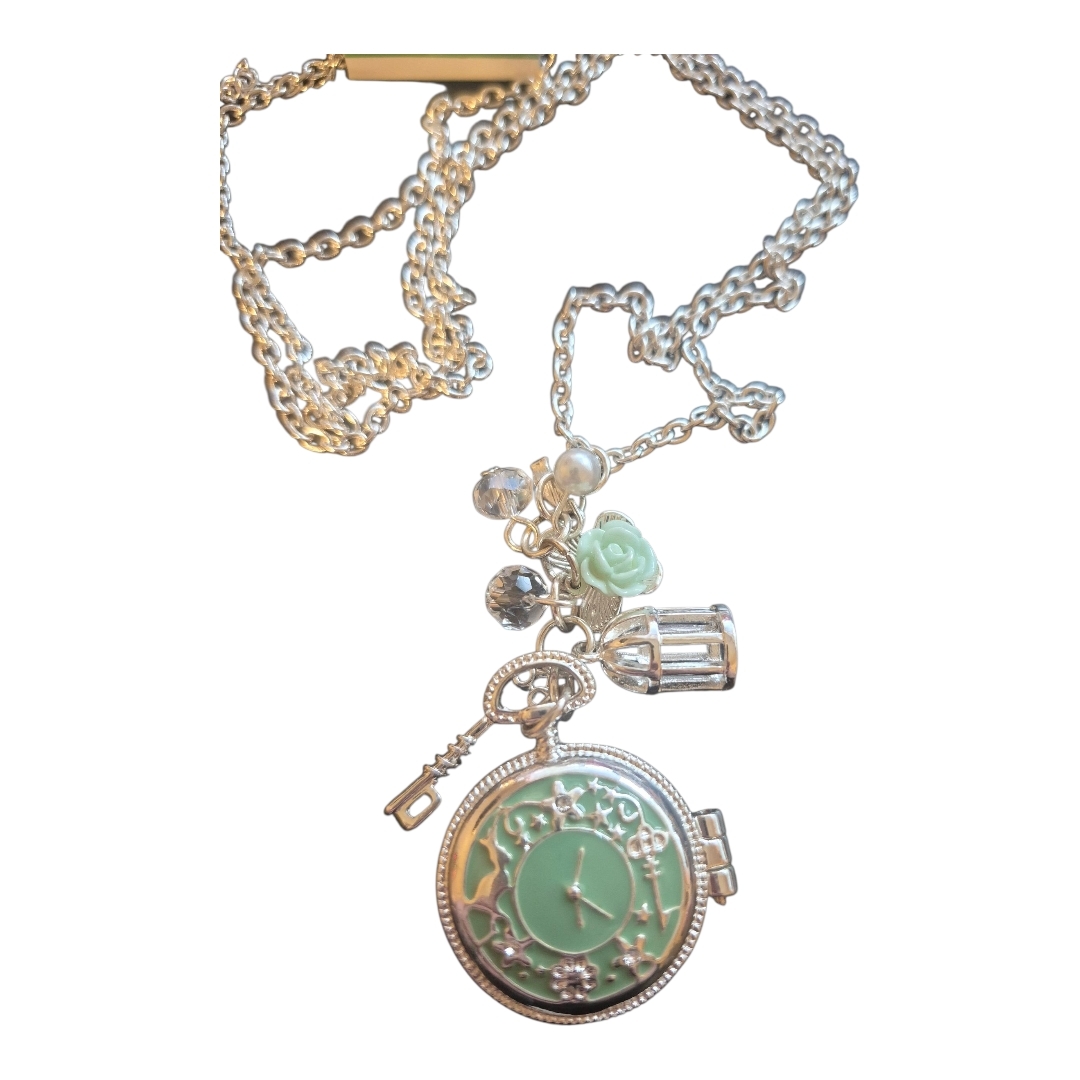 Decree Silver Chain Necklace Charm Fairycore Cottagecore